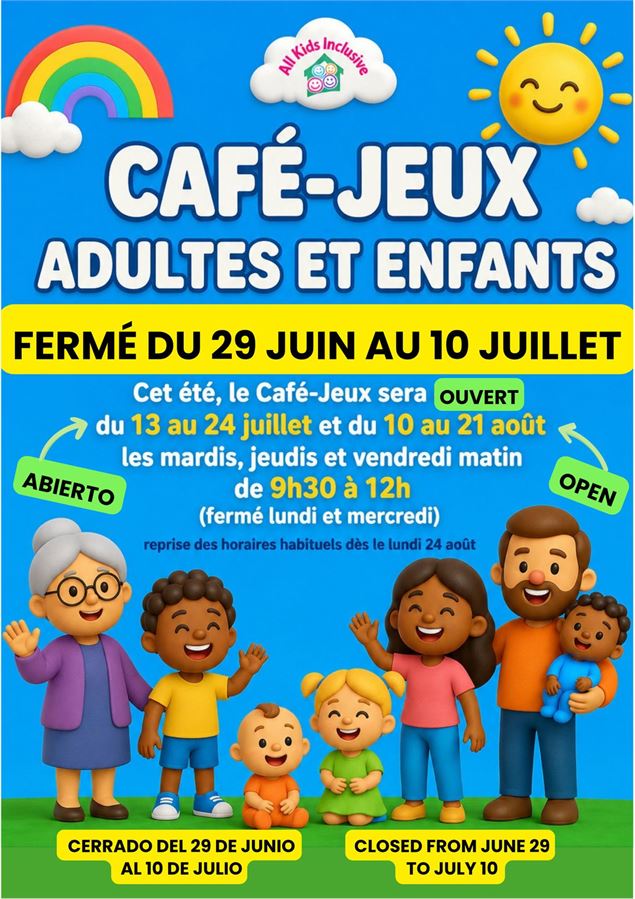 Horaires d'été du café-jeux - DR