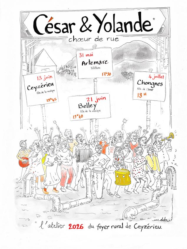 Représentation chœur de rue : César et Yolande_Valromey-sur-Séran - foyer rural