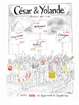 Représentation chœur de rue : César et Yolande_Valromey-sur-Séran - foyer rural
