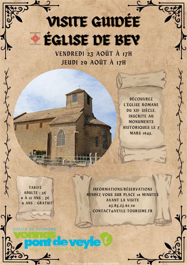 Visite église de Bey - office de tourisme vonnas-pont-de-veyle