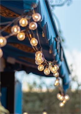 Guirlandes lumineuses autour d'un arbre avec le fond flou. - Pexels