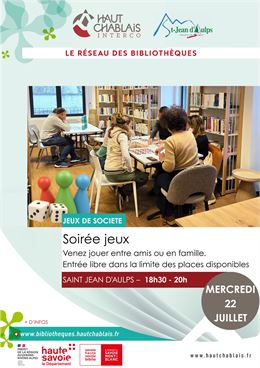 Soirée jeux de société - Aulps médiathèque