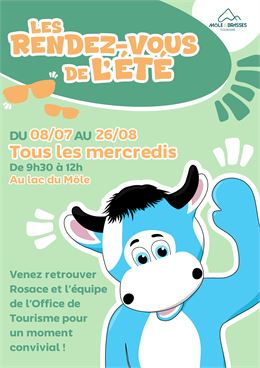Affiche des rendez-vous de l'été - Môle & Brasses Tourisme - Solène Vuagnoux