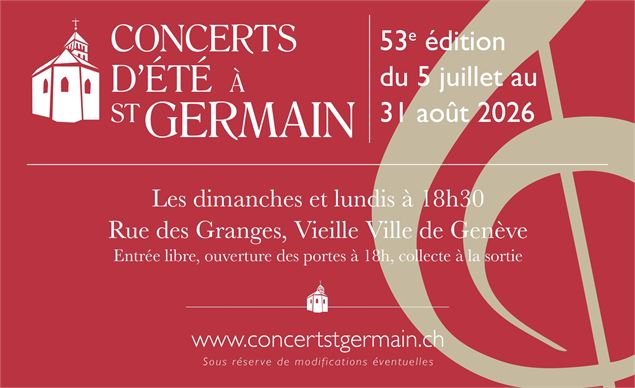Concerts d'été à St-Germain 2026 - DR