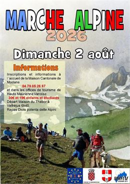 AFFICHE Marche Alpine 2026 - Asso Pour les jumelages X. Lett