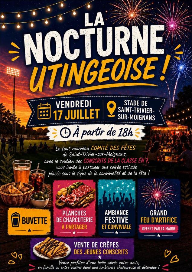 L'affiche détaille le programme de la Soirée - DR