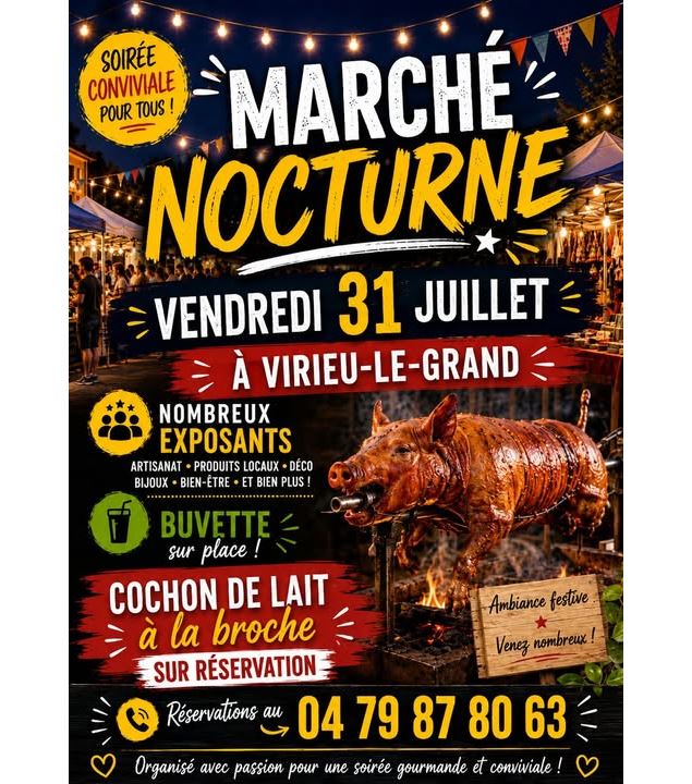 Marché nocturne_Virieu-le-Grand - Boucherie Léger