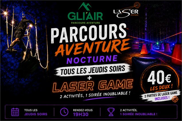 Parcours aventure nocturne & laser game