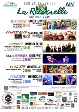 Affiche Festival de musique de la Retornelle 2026 - La Retornelle