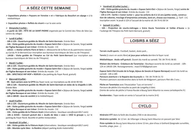 Programme - Mairie de Séez