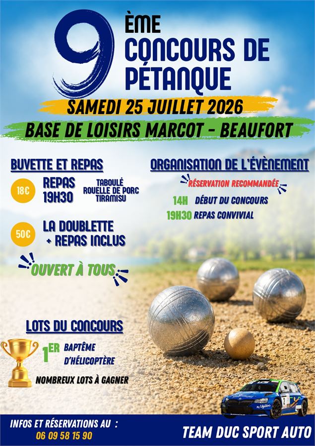affiche tournoi du 25 juillet 2026 - Team club auto sport