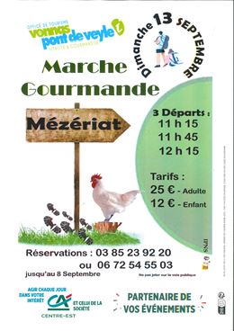Affiche marche gourmande 2026 - Office tourisme de la Veyle