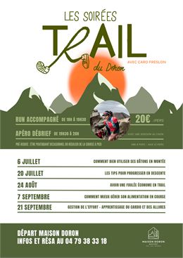affiche soirée trail du Doron - Maison Doron
