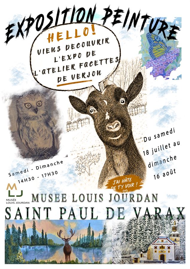 l'affiche détaille le programme de l'exposition - association Jourdan