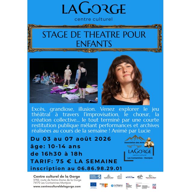 Stage de théâtre pour enfants au Centre Culturel de la Gorge_Les Contamines-Montjoie