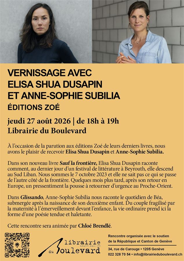 Sauf la frontière / Glissando
Elisa Shua Dusapin et Anne-Sophie Subilia - DR