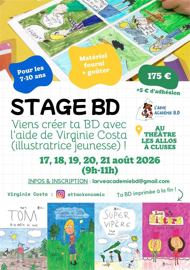Stage BD enfant (7-10 ans) - Virginie Costa
