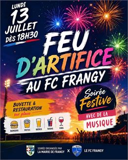 Feu d'artifice Frangy - Mairie de Frangy - FC Frangy