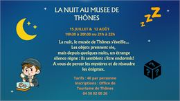 Animation "Nuit au musée"_Thônes - Office Thônes