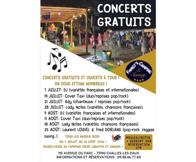 Concert - Family's Camping Savoy