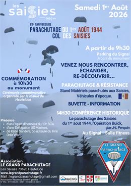 82ème anniversaire du parachutage du 1er août 1944_Les Saisies