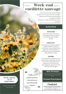 Week-end cueillette sauvage - Flocon d'argent