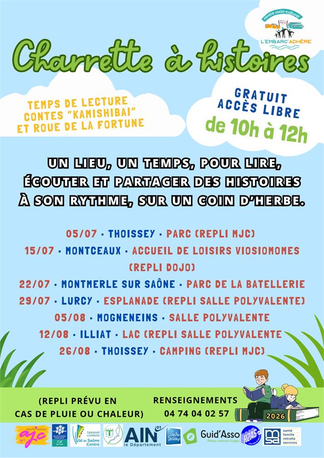 Charrette à histoires - Lecture sur herbe_Lurcy