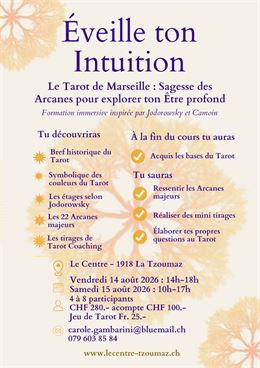 Cours de Base du Tarot de Marseille vs Tarot Coaching 14 & 15 août 2026 - Libre