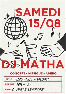 affiche concert DJ Matha - O Vin Yle