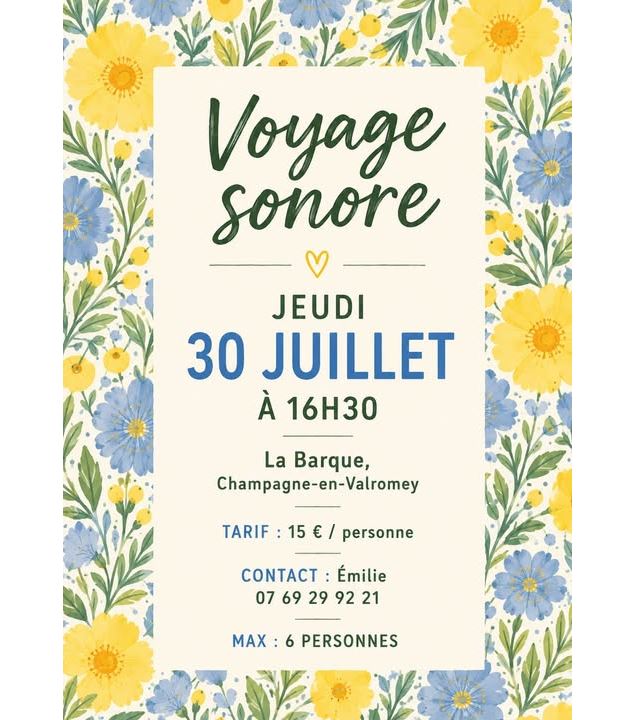 Voyage sonore aux bols tibétains_Champagne-en-Valromey - La Barque