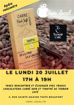 Carré noir et Terroir café chez Croc Local - Croc Local