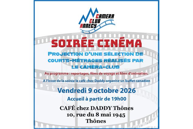 Soirée Cinéma au café Daddy_Thônes - Caméra club