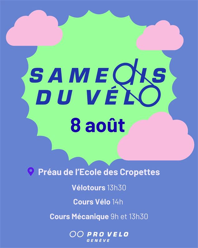 Samedi du Vélo du 8 août - PRO VELO Genève