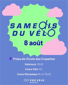 Samedi du Vélo du 8 août - PRO VELO Genève
