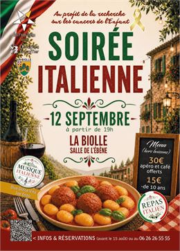 soirée italienne - création perso