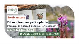 Sortie nature - Dit moi ton nom petite plante_Vallorcine