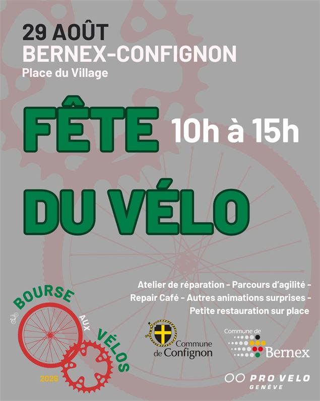 Bourse aux Vélos su samedi 29 août - PRO VELO Genève