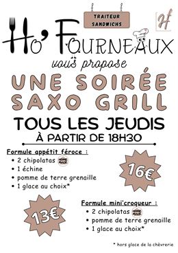 Affiche saxo grill - Ho'fourneaux