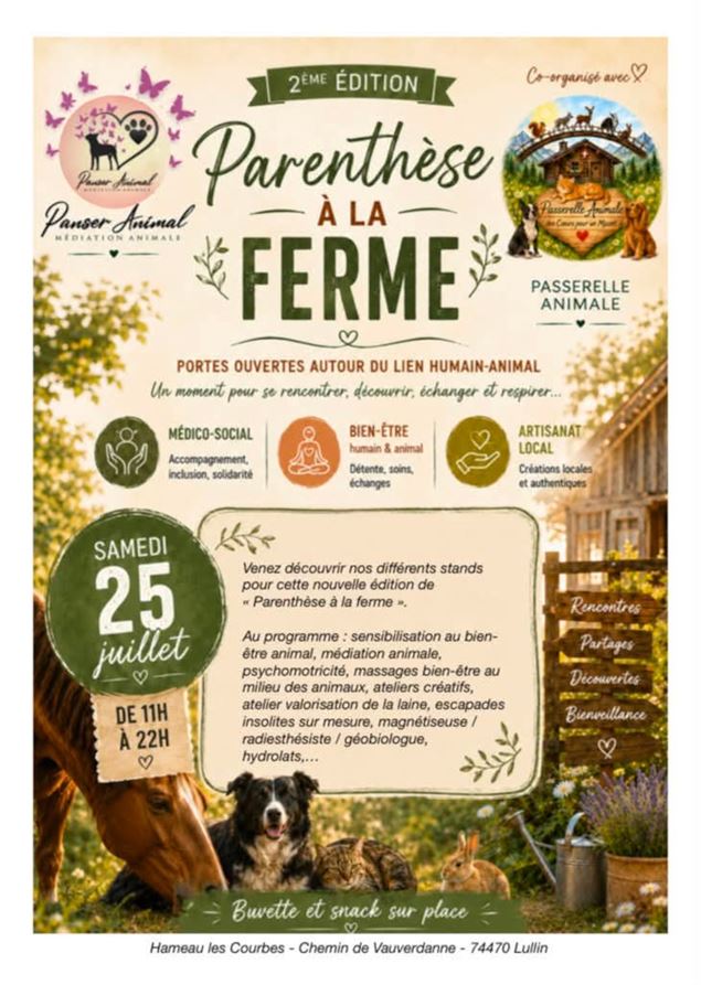 Parenthese à la ferme - Panser animal