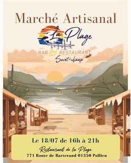 Marché artisanal semi nocturne au restaurant la Plage_Pollieu - Restaurant La Plage