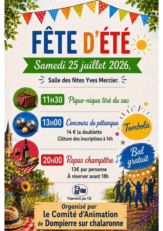 L'affiche détaille le programme de la journée - aucun
