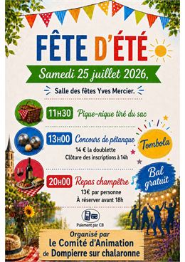 L'affiche détaille le programme de la journée - aucun