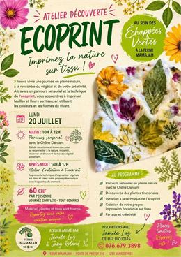 Atelier découverte de l'ecoprint - Jamile Luz