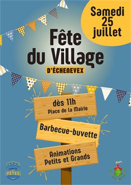 Affiche de la fête du village d'Echenevex - Comité des fêtes d'Echenevex