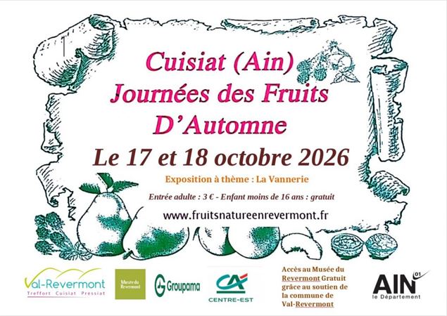 Affiche 41ème Journées des fruits d’automne_Val-Revermont - ©Fruits nature en revermont