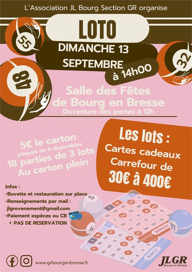 LOTO 13 septembre 2026 - JL GR Bourg