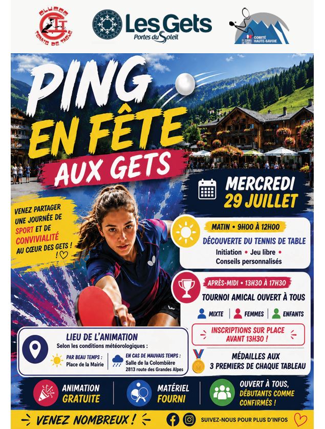 Ping en Fête aux Gets_Les Gets - Cluses Tennis de Table