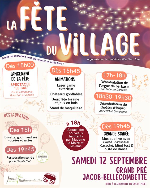 Fête du village de Jacob-Bellecombette  - Mairie de Jacob-Bellecombette