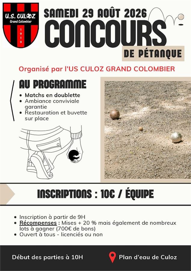 Concours de pétanque à Culoz_Culoz-Béon - US Culoz