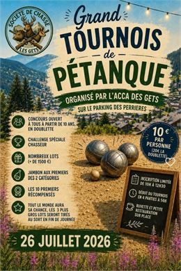 Grand tournoi de pétanque - Association de Chasse